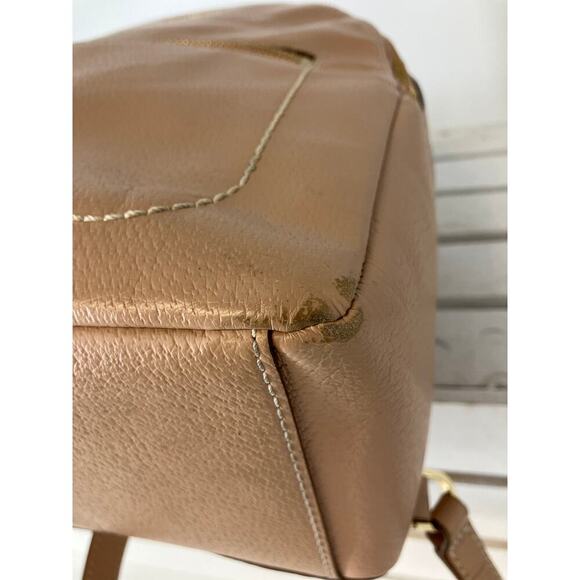 KATE SPADE LARGE NUDE LEATHER BACKPACK - Picture 6 of 16